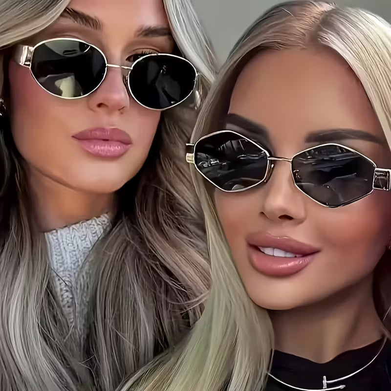 2-Piece Round Frame Party Glasses Set